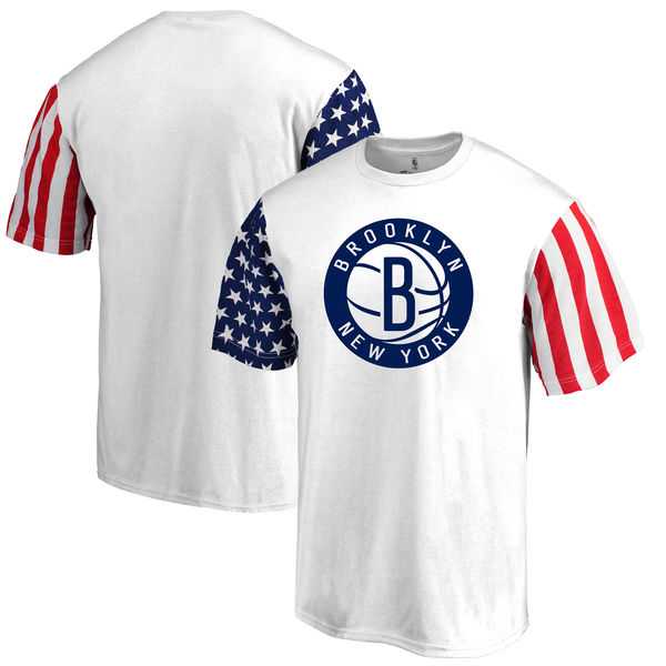 Men's Brooklyn Nets Fanatics Branded Stars & Stripes T-Shirt White FengYun,We sell and wholesale Men's Brooklyn Nets Fanatics Branded Stars & Stripes T-Shirt White FengYun on line form chian!